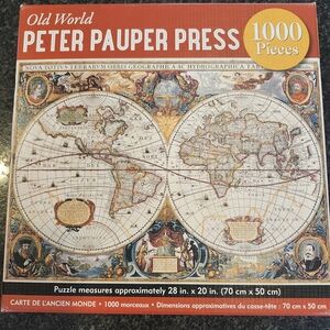 Peter Pauper Press Old World Map Puzzle - 1000 Pieces